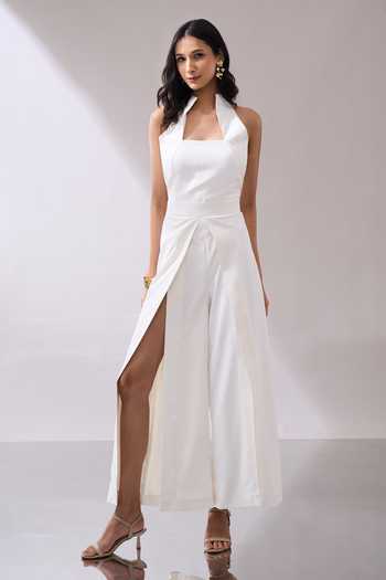 Buy_Naintara Bajaj_Ivory Corset Bodice Jumpsuit _Online