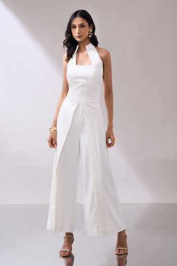 Shop_Naintara Bajaj_Ivory Corset Bodice Jumpsuit _Online