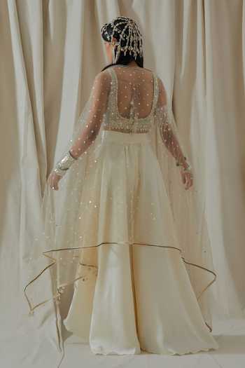 Shop_Aseem Kapoor_White Silk Aalya Embroidered Dupatta _at_Aza_Fashions
