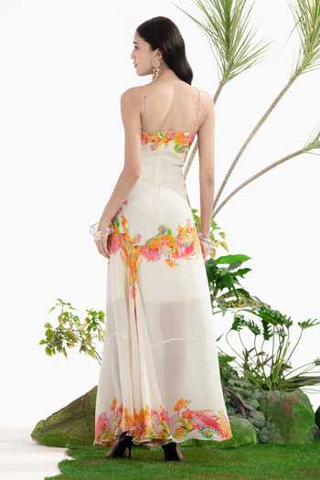 Shop_Siddhartha Bansal_Multi Color Crepe Sweetheart Neck Crazy For You Day Dress _at_Aza_Fashions