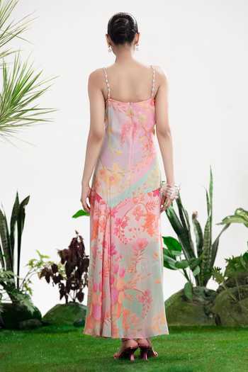 Shop_Siddhartha Bansal_Multi Color Crepe Sweetheart Neck Dreamlover Day Dress _at_Aza_Fashions