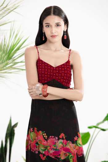 Siddhartha Bansal_Black Crepe Sweetheart Neck Take My Breath Away Dress _Online_at_Aza_Fashions