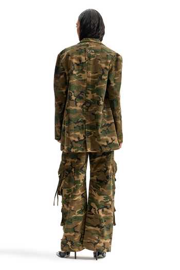Cilvr_Brown Cotton Combat Studded Jacket _Online_at_Aza_Fashions