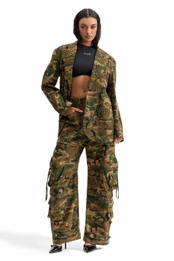 Buy_Cilvr_Brown Cotton Combat Studded Jacket 