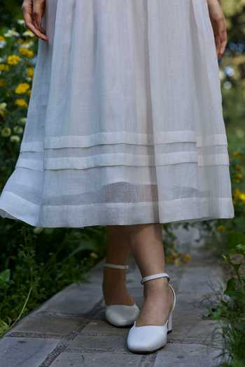 Shop_Surmaye_Ivory Chanderi Boat Neck Trail Embroidered Dress _Online_at_Aza_Fashions