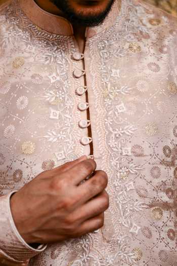 Yajy By Aditya Jain_Pink Silk, Tissue Madhurima Printed Kurta Set _at_Aza_Fashions