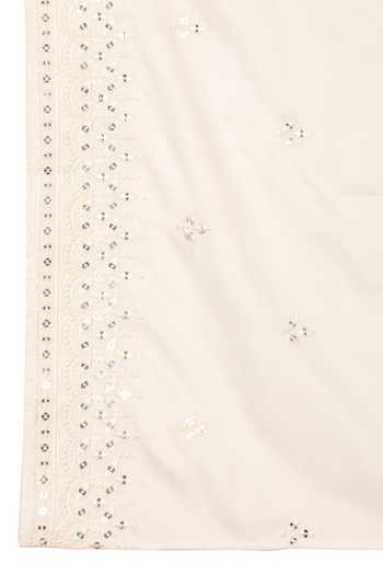 Aham-Vayam_White Silk, Cotton Embroidered Kurta Set _Online_at_Aza_Fashions