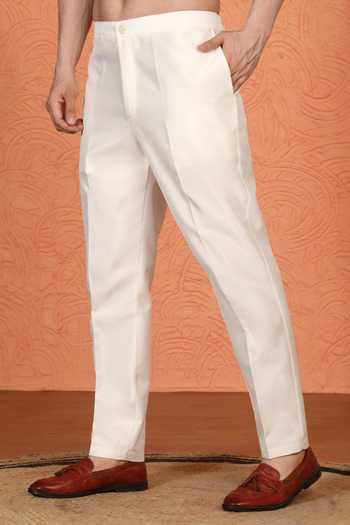 Buy_Aham-Vayam_White Silk, Cotton Embroidered Kurta Set _Online_at_Aza_Fashions