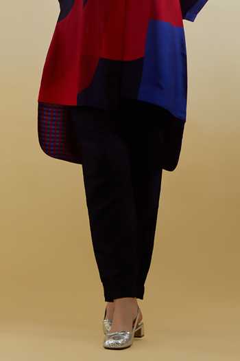 Buy_Clos_Blue Silk, Dupion Collared Zenith Print Shirt And Pant Set _Online_at_Aza_Fashions