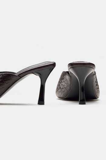 Shop_Oroh_Brown Cardiff Textured Leather Heels _Online_at_Aza_Fashions
