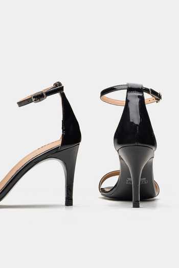 Shop_Oroh_Black Olivares Open Toe Stiletto Heels _Online_at_Aza_Fashions