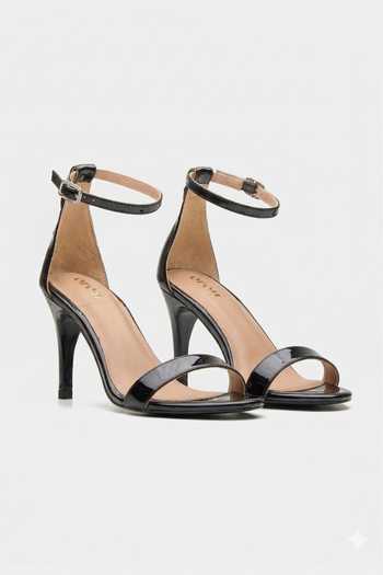 Buy_Oroh_Black Olivares Open Toe Stiletto Heels _at_Aza_Fashions