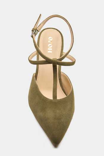 Buy_Oroh_Olive Green York Pointed Toe Stiletto Heels _at_Aza_Fashions