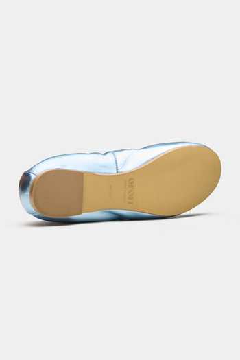 Buy_Oroh_Blue Harrogate Metal Bow Trim Ballerinas _Online_at_Aza_Fashions