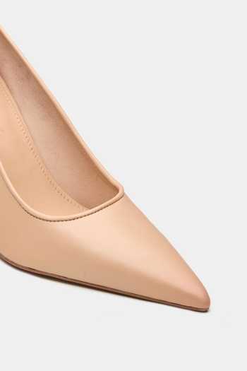 Oroh_Beige Andro Razor Sharp Pointed Pump Heels _at_Aza_Fashions