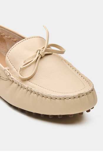 Oroh_Off White Vela Front Bow Loafers _at_Aza_Fashions