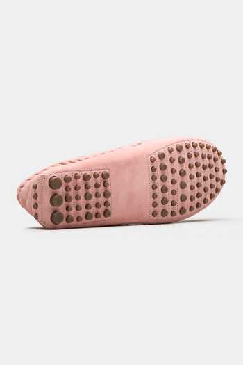 Shop_Oroh_Pink Vela Front Bow Loafers _Online_at_Aza_Fashions