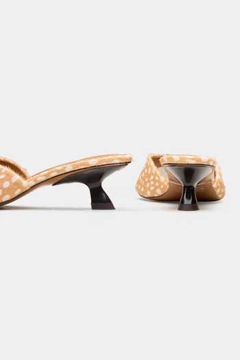 Shop_Oroh_Brown Lyra Hair-on Leather Kittel Heels _Online_at_Aza_Fashions