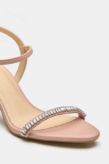 Oroh_Pink Thebe Rhinestone Embellished Tapered Heels _at_Aza_Fashions