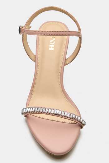 Shop_Oroh_Pink Thebe Rhinestone Embellished Tapered Heels _at_Aza_Fashions