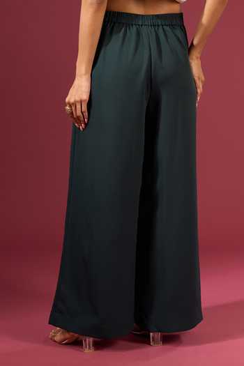 Shop_Tarun Tahiliani_Blue Wide Leg Trouser _at_Aza_Fashions