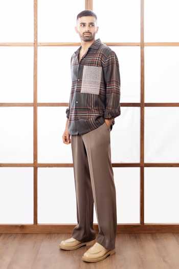 Rohit Doshi_Multi Color Cotton Prototype Checkered Shirt _Online_at_Aza_Fashions