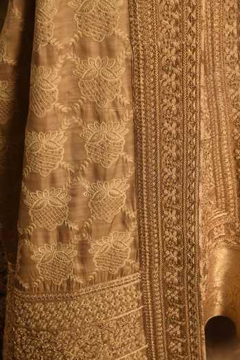 Buy_Punit Arora_Gold Silk Embroidered Sherwani Set _Online