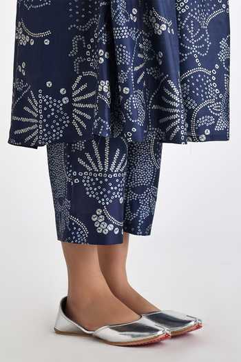 Payal Pratap_Blue Silk Ciao Printed Pant _Online_at_Aza_Fashions