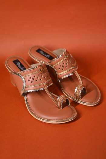 Shop_Miraki_Brown Tan Kolhapuri Heels 