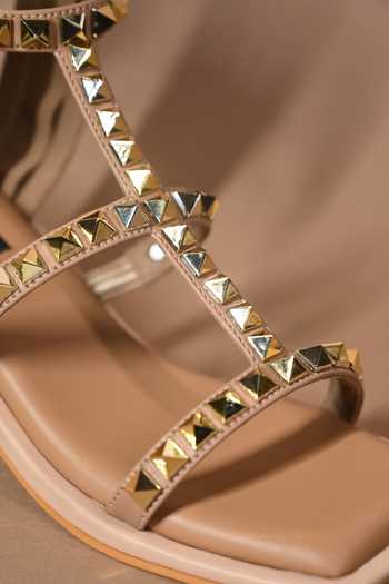 Miraki_Gold Studded Heels _Online
