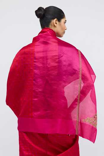Shop_QUARTER_Pink Silk Sabina Brocade Saree 