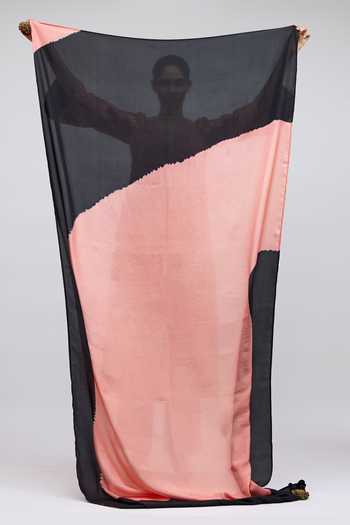 Shop_QUARTER_Blush Silk Field Hand Dyed Dupatta _at_Aza_Fashions
