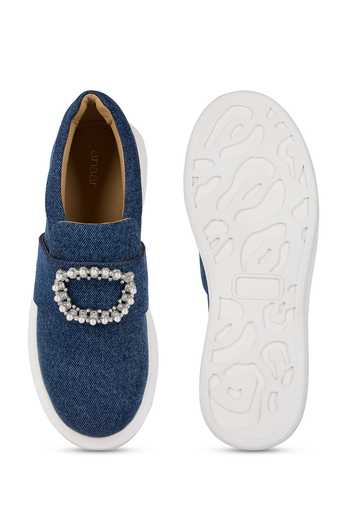 Shop_Anaar_Blue Denim Duchess Classic Sneakers _at_Aza_Fashions