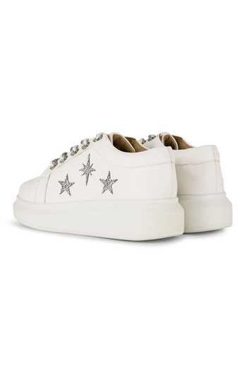 Buy_Anaar_White Destiny Star Classic Sneakers _Online_at_Aza_Fashions
