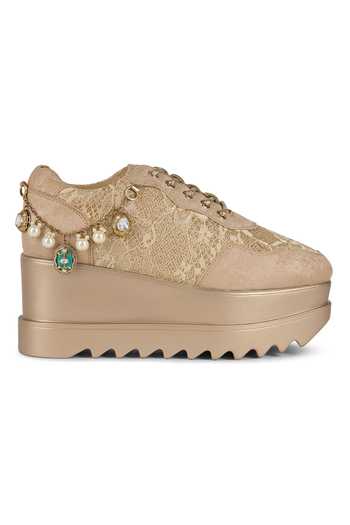 Buy_Anaar_Gold Memsahib Wedge Sneakers _Online
