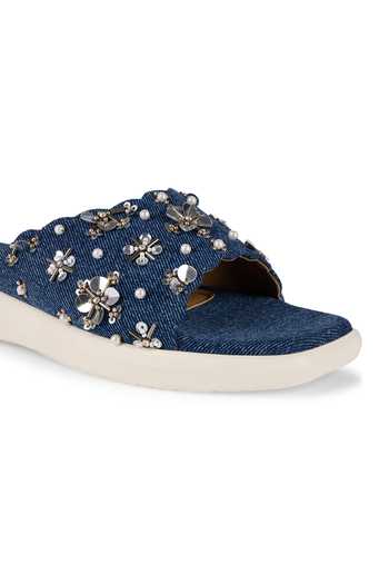 Buy_Anaar_Blue Tropical Daze Flat Sandals 