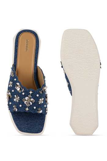 Shop_Anaar_Blue Tropical Daze Flat Sandals _at_Aza_Fashions