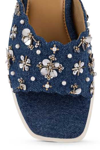 Shop_Anaar_Blue Tropical Daze Flat Sandals 