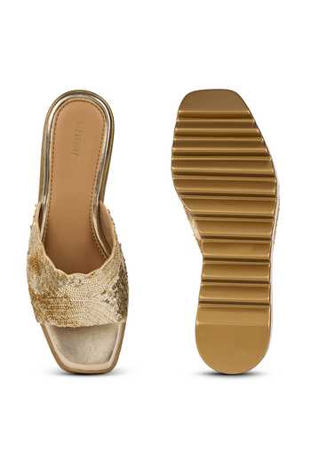 Shop_Anaar_Gold Mamma Mia Wedge Sandals _at_Aza_Fashions