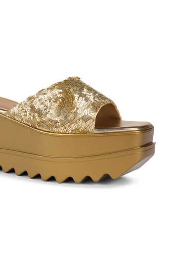 Shop_Anaar_Gold Mamma Mia Wedge Sandals _Online_at_Aza_Fashions