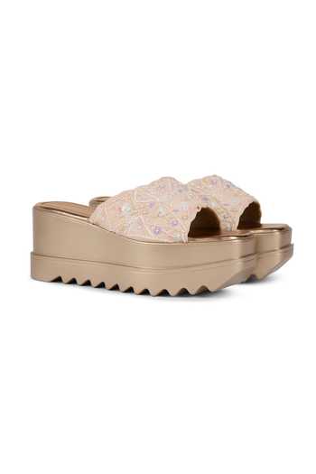 Buy_Anaar_Gold Botanique Wedge Sandals _Online_at_Aza_Fashions