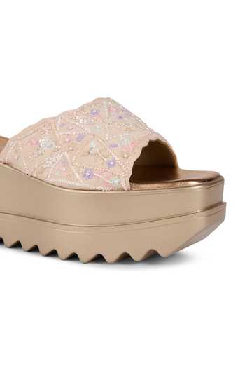 Shop_Anaar_Gold Botanique Wedge Sandals _Online_at_Aza_Fashions