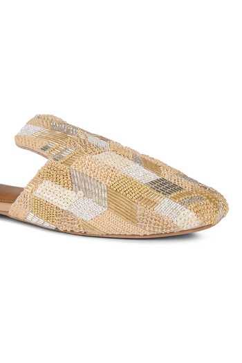 Buy_Anaar_Beige Odette Embroidered Mules 