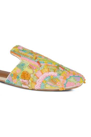 Shop_Anaar_Multi Color Funfetti Embroidered Mules 