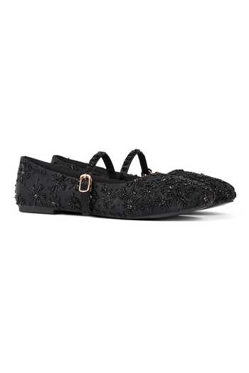 Anaar_Black Delhi Dastaan Ballerinas _Online_at_Aza_Fashions