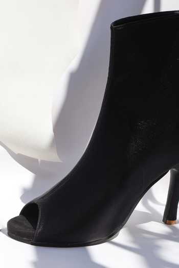 Buy_Shradha Hedau Footwear Couture_Black Sofia Peep Toe Heels _Online_at_Aza_Fashions