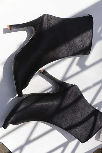 Shop_Shradha Hedau Footwear Couture_Black Sofia Peep Toe Heels 