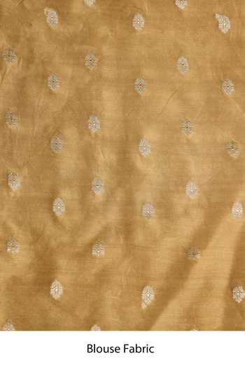 Buy_Jhambthreads_Yellow Chanderi, Jacquard Hand Embroidered Saree And Unstitched Blouse Piece _Online_at_Aza_Fashions