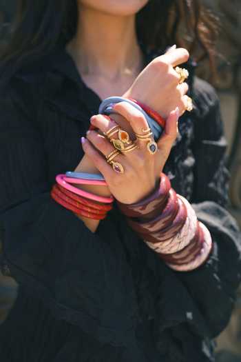 Shop_Maalicious Jewelry_Pink Lac Bangle Single Pc _Online_at_Aza_Fashions