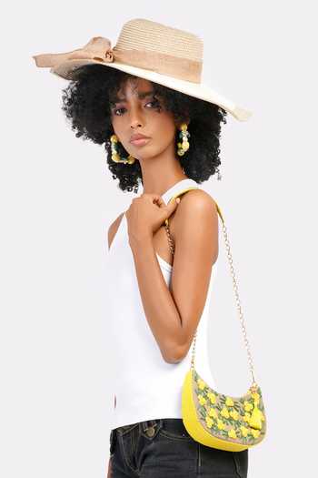APT FOREVER_Yellow Garden Glow Clutch Bag _at_Aza_Fashions